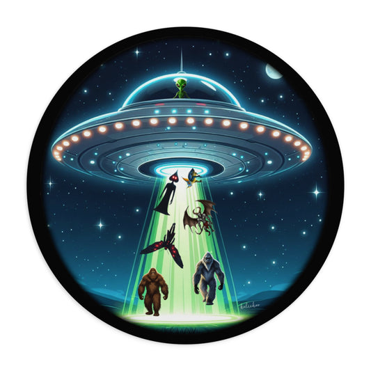 Cryptid UFO Abduction Mouse Pad