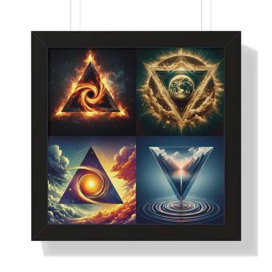Alchemy Element Symbols Framed Poster