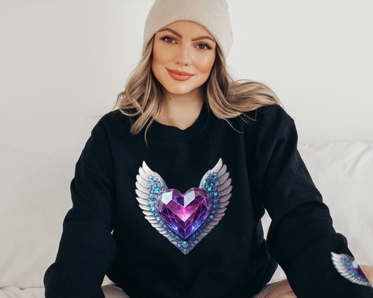 Valentine Gemstone Heart Sweatshirt