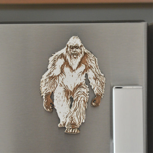 Yeti Fridge Magnet, Abominable Snowman Cryptid Gift