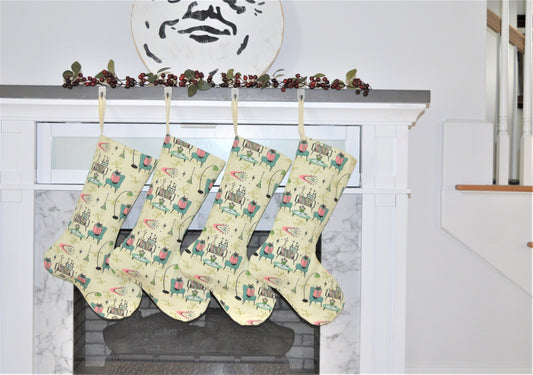 MCM Cozy Kitschy Cats Christmas Stocking